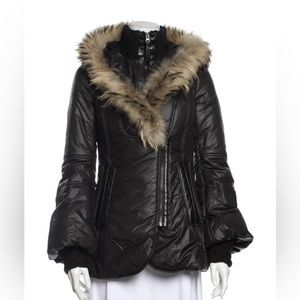 Mackage Winter Down XXS Parka Jacket With Raccoon Fur On Hood Winter Jacket.